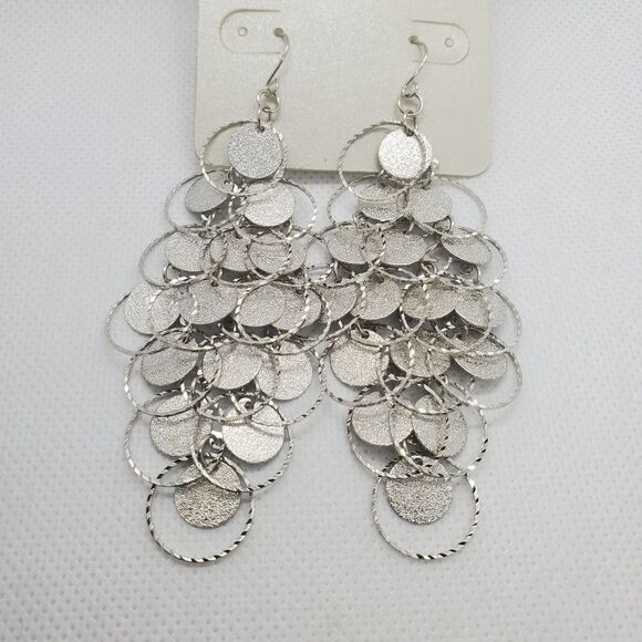 NWT One Wink Dangling Silver Earrings - Picture 1 of 2